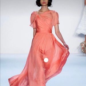 Badgley Mischka Coral gown, incredibly beautiful a line flowy